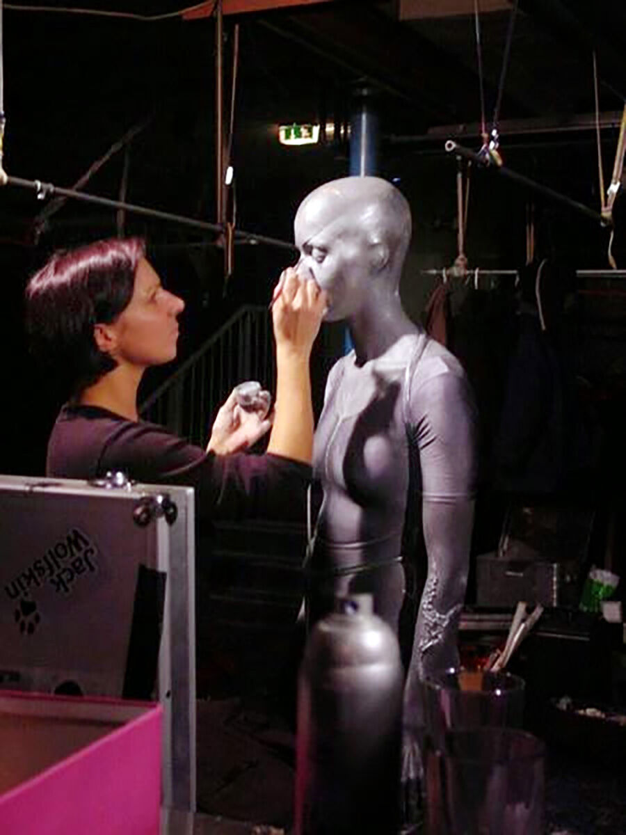 Theatermaske fuer Buehnenproduktion